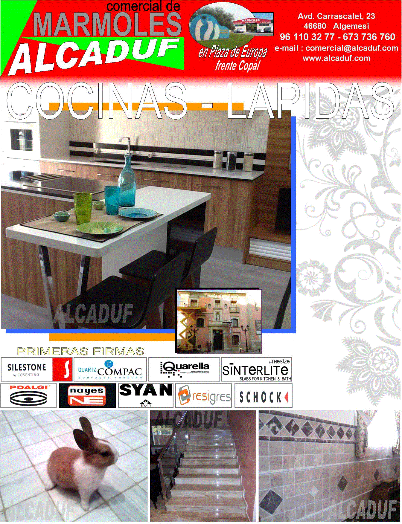 marmoles marbres algemesi reformas escaleras cocinas